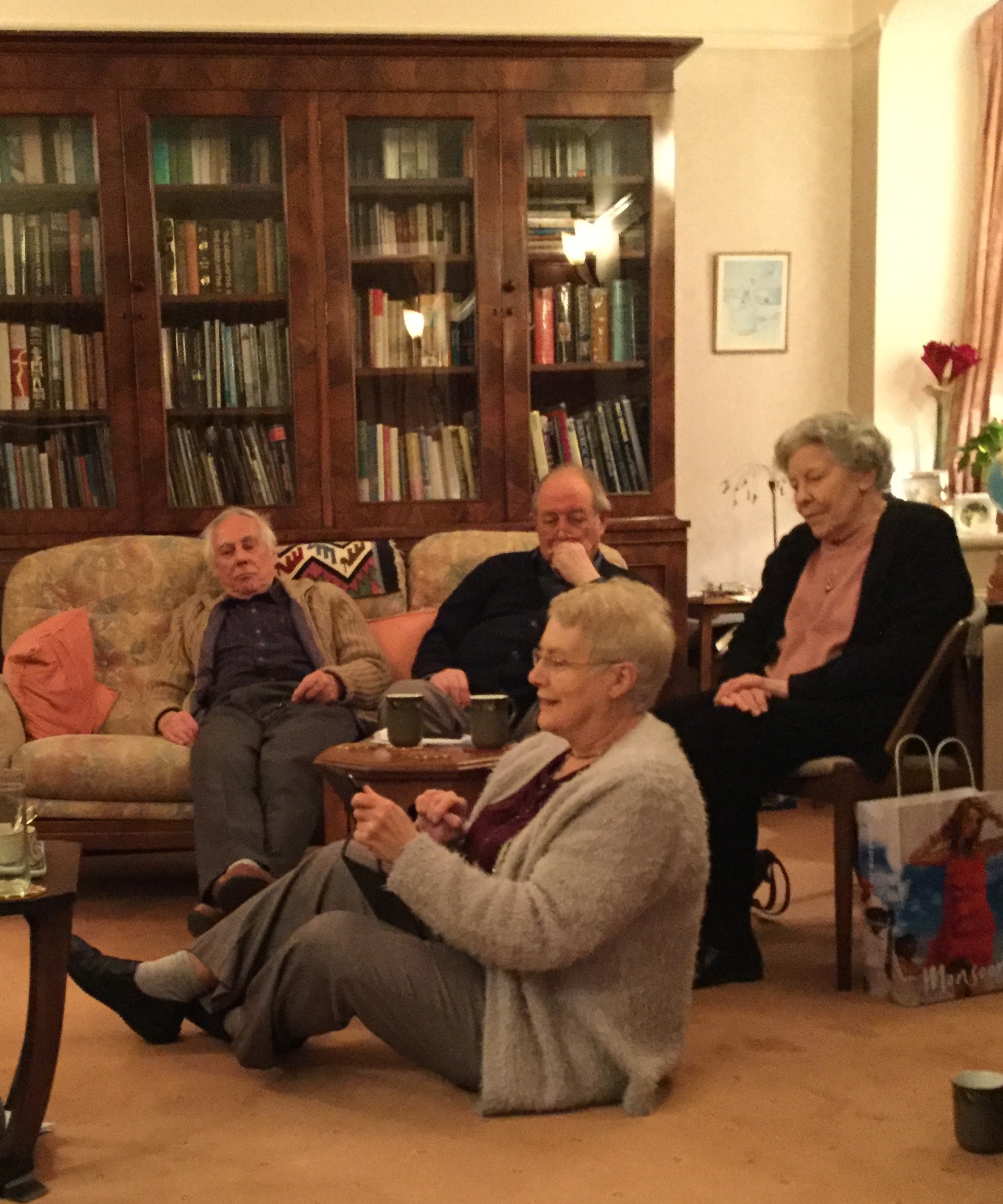 Image: EDOA members listening to another CD